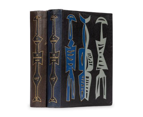 BEAUVOIR, Simone de (1908-1986). Le Deuxieme Sexe. Paris: Gallimard, 1949.2 volumes, 8vo. Titles printed in red and black. Or