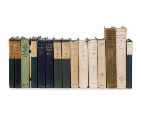 SHAW, George Bernard (1856-1950). A group of 13 works, comprising:Plays: Pleasant and Unpleasant. 1898. 2 volumes. -- Love Am