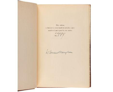 MAUGHAM, William Somerset (1874-1965). The Razor's Edge. Garden City, New York: Doubleday, Doran &amp; Co., Inc., 1944.8vo. O