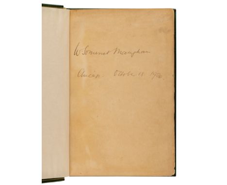 MAUGHAM, W. Somerset (1874-1965). Of Human Bondage. New York: George H. Doran, 1915.8vo. (Slight chipping to fore-edge of a f