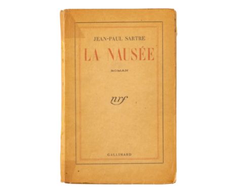 SARTRE, Jean Paul (1905-1980). &nbsp; La Nausee. Paris: Gallimard, 1938.8vo. Original printed wrappers; original glassine (so