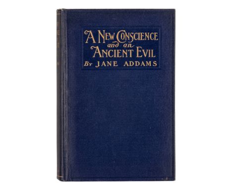 ADDAMS, Jane (1860-1935). &nbsp;Twenty Years at Hull-House with Autobiographical Notes. New York: Macmillan Company, 1910. &n