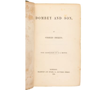 DICKENS, Charles (1812-1870). The Life and Adventures of Martin Chuzzlewit. London: Chapman and Hall, 1844. &nbsp;8vo (206 x 