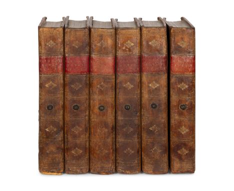 GIBBON, Edward (1737-1794). History of the Decline and Fall of the Roman Empire, Volume the First [-Sixth]. London: W. Straha