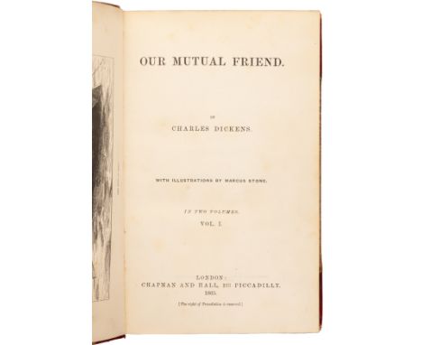 DICKENS, Charles (1812-1870). The Mystery of Edwin Drood. London: Chapman and Hall, April-September 1870.6 original parts (22