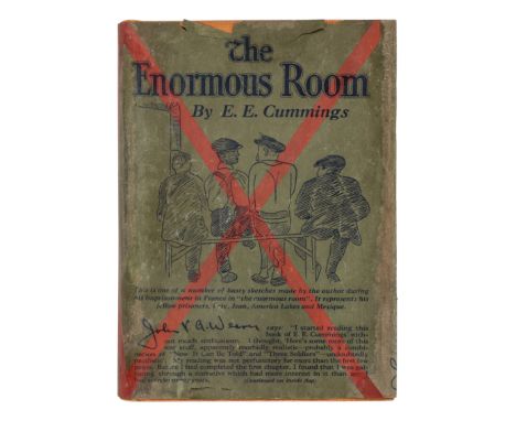 CUMMINGS, E.E. (1894-1962). The Enormous Room. New York: Boni &amp; Liveright, 1922. &nbsp;8vo. Half-title. Original light br