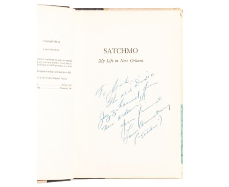 [AFRICAN AMERICANA]. ARMSTRONG, Louis (1901-1971). Satchmo: My Life in New Orleans. New York: Prentice-Hall, Inc., 1954.8vo. 