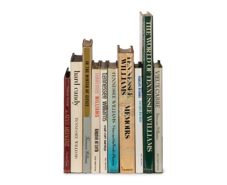 WILLIAMS, Tennessee (1911-1983). A group of 37 works by or about Williams, many signed, comprising: The Glass Menagerie. NY, 