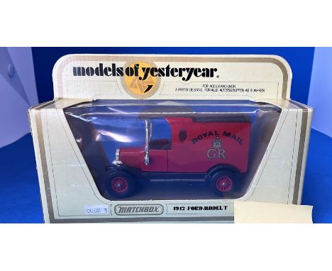 Vintage Toys. A models of yesteryear item. A vintage 1912 Ford Model T Royal Mail Van. Die-cast and plastic. In original pack