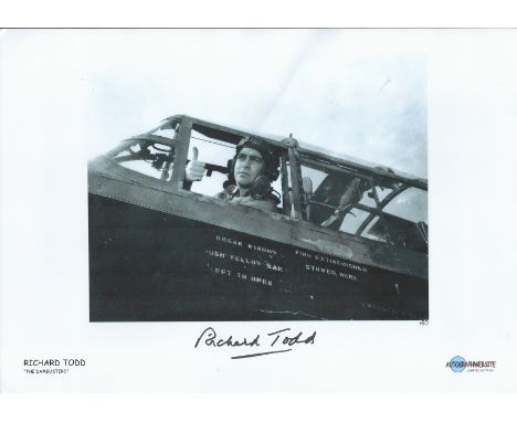 Richard Todd signed 16x12 Dambusters black and white photo. Richard Andrew Palethorpe-Todd OBE (11 June 1919 - 3 December 200