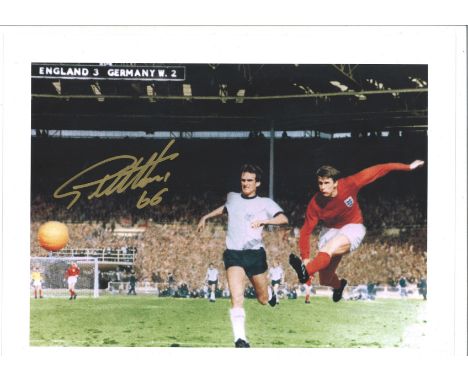 Geoff Hurst Signed 12x16 England 1966 World Cup Final Artist Print. Good Condition. All autographs are genuine hand signed an
