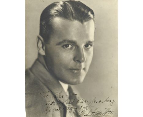 Neil Hamilton signed 10x8 sepia vintage photo dedicated. James Neil Hamilton (September 9, 1899 - September 24, 1984) was an 