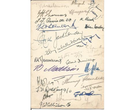WW2 Multiple signed No. 5 (Pilot) Advanced Flying Unit. [RAF Ternhill] 1942 Xmas Day Menu. 27 signatures, including: F/O John