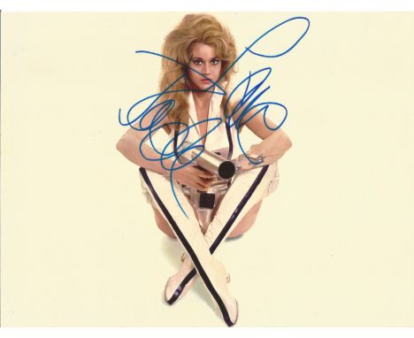 Jane Fonda signed 10x8 Barbarella colour photo. Jane Seymour Fonda (born December 21, 1937) is an American actress, political