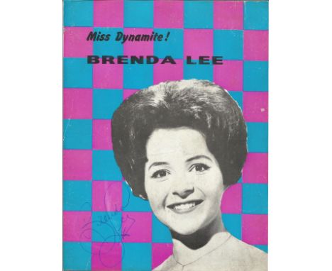 Brenda Lee Singer Signed Vintage 8x10 Picture. Good Condition. All autographs are genuine hand signed and come with a Certifi