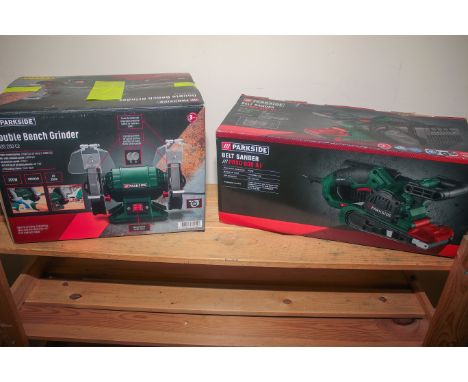 Parkside Belt Sander PBSD 600 A1 and a Double Bench Grinder PD0S 200 C2