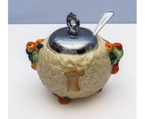 Clarice Cliff Harvest preserve pot