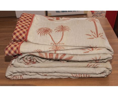 Pair of interlined curtains 76” drop 270” wide arch curtain