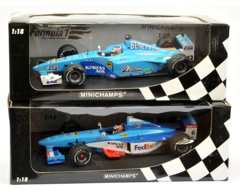 Minichamps/Paul's Model Art 1/18 scale pair (1) 180000012 Benetton Playlife B200 - A. Wurz; (2) 180980006 Benetton B198 - A. 
