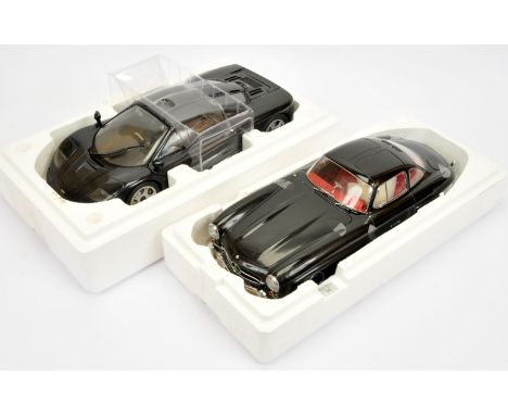 &nbsp; 1/12th Scale pair&nbsp; (1) Franklin Mint McLaren Roadcar - black (2) Premium Classixxs Mercedes Gullwing - black - Fa