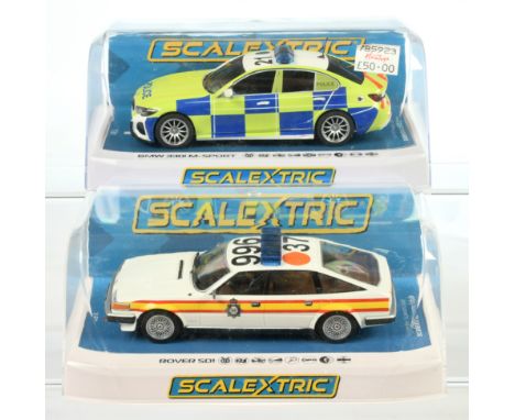 Scalextric Police pair (1) C4165 BMW 330i M-Sport Police Edition (2) C4342 Rover SD1&nbsp; - Mint in in Excellent to Excellen