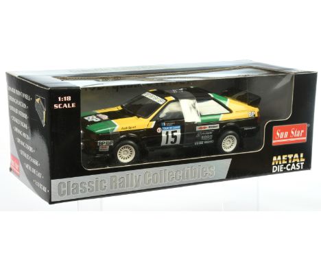 Sun Star - Classic Rally Collectibles, 1:18th Scale, #4186 Audi Quattro Rally - M. Mouton/F. Pons - Tour de Corse 1981 - Near