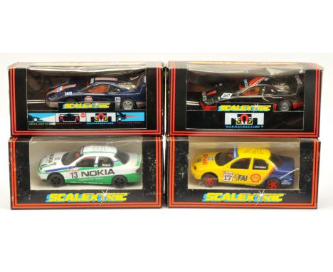 Scalextric group (1).C589 Ferrari F40 "Gulf" (2) C590 "Ferrari F40 "Kenwood" (3) C431 "Nokia" Phil Ward (4) 432 Ford RS200 "S