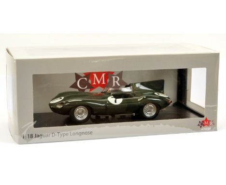 CMR Classic Replicas (1/18th scale) CMR194 Jaguar Type D Racing Car - British Racing Green, racing number 7, 24H Le Mans 1955