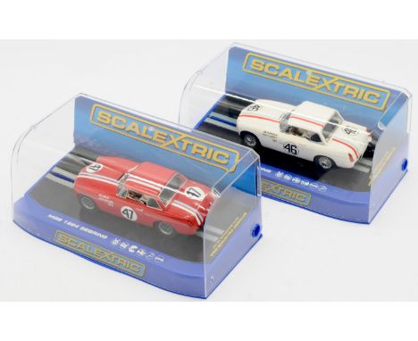 Scalextric, 2 Slot Cars, to include 'C3415 MGB No46 Sebring 1964' and 'C3488 MGB Sebring 1964 ~47 Leslie - Dalton'. Condition