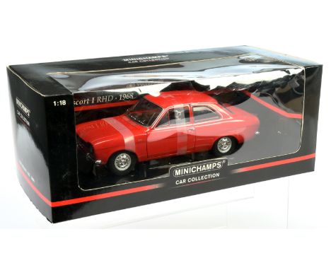 Minichamps 1:18th Scale 1968 Ford Escort I RHD - Near Mint to Mint within generally Good packaging.