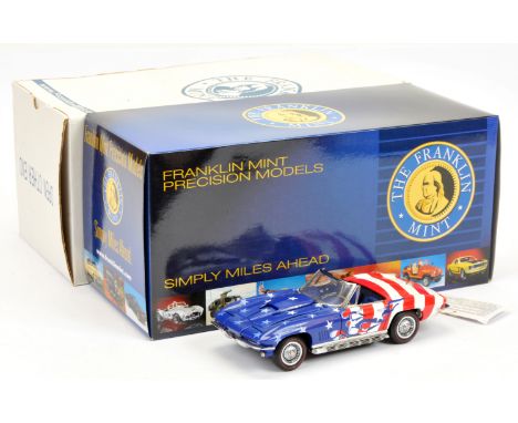 Franklin Mint 1/24th scale B11E498 Stars And Stripes Corvette Stingray - with paperwork, Near Mint within Excellent original 