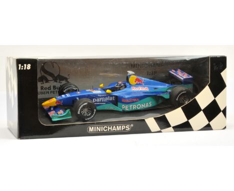 Minichamps 1/18 Scale 180000086 Sauber Petronas - "P. Diniz" 2004 - finished in turquoise, blue, yellow, race number 16 - Min