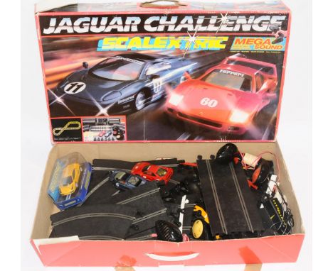 Scalextric, A boxed set of 'Jaguar Challenge', Not checked for completion or correctness. Conditions generally appear Fair to