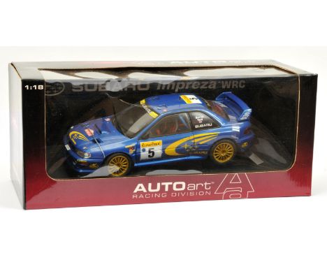 Autoart 89992 1/18th Scale - Subaru Impreza WRC 1999 Racing Number 5&nbsp; - R. Burn/ R. Reid - Mint in an Excellent window b