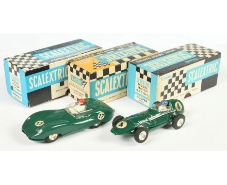 Scalextric Vintage Slot Cars group - (1) MM/C55 Vanwall - British Racing Green with driver figure and racing number 4&nbsp; (