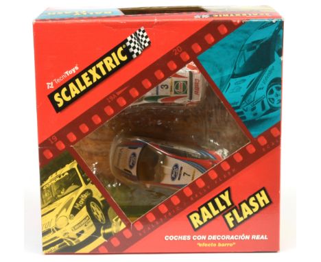 Scx Scalextric (TechniToys) Rally Flash two model set comprising Wrc Ford Focus Mc Rae &amp; Toyota Corolla Sainz - Mint in E