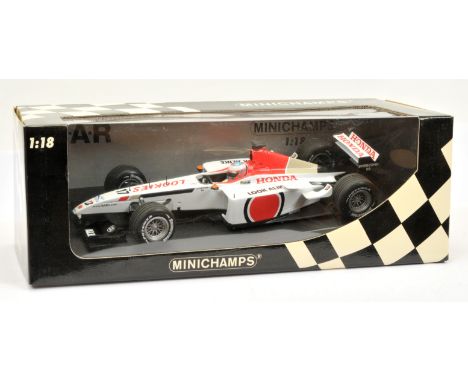 Minichamps 1/18 Scale 100030087 Showcar 2003 B.A.R Honda  - J. Button - finished in white, red, race number 17- Mint within E