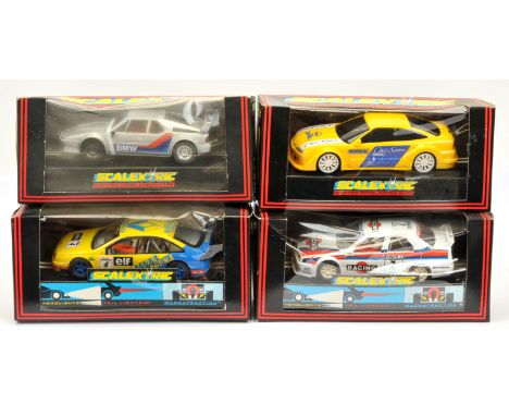 Scalextric group (1).C136 Renault Laguna 96 (2) C596 Vauxhall Calibra "Old Spice" (3) C405 BMW M1 (4) 572 Alfa Romeo 155 "Rac