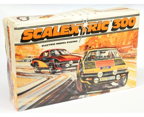 Scalextric C632 300 Electric Model Racing comprising 2 x Triumph TR7 track and controllers power pack box&nbsp; - Fair to Goo