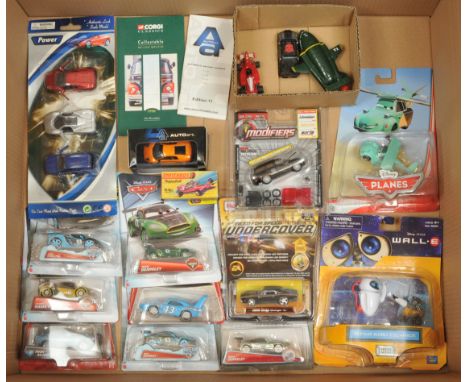 Mixed group of mostly Disney Pixar models to include (1) Cars - Nigel Gearsley; (2) Cars - Lewis Hamilton; (3) Wall.E - Repai