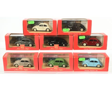 RIO a group of Volkswagen Beetles to include (1) #91 1953 Volkswagen Maggiolino - black; (2) #91 Similar - light blue (3) #57