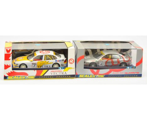 Scalextric Special Edition Pair (1) C2001 Vauxhall Vectra (2) C2002 Audi A4 Quattro - Near Mint to Mint in Good to Excellent 
