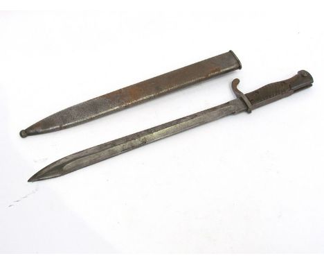 A WWI German bayonet by Simson &amp; Co. SUHL, dated 1916, with scabbard