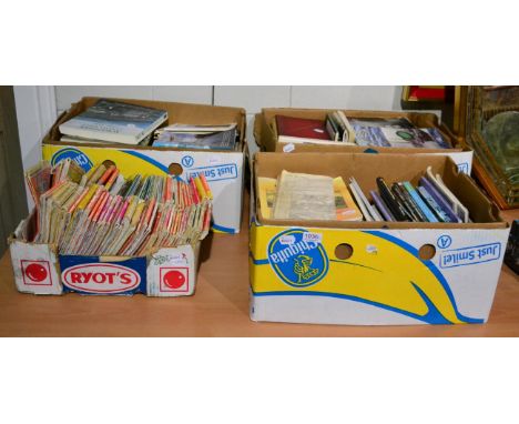 Four boxes of books and Ordnance Survey maps mostly Yorkshire related