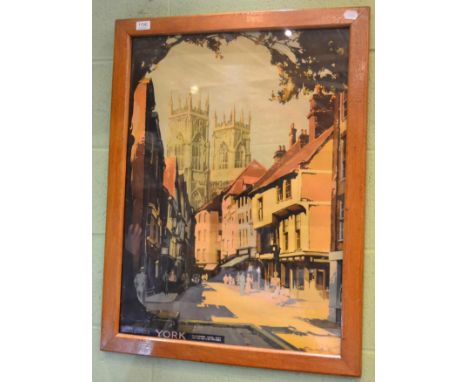 York lithograph, after G Buckle, framed and glazed 