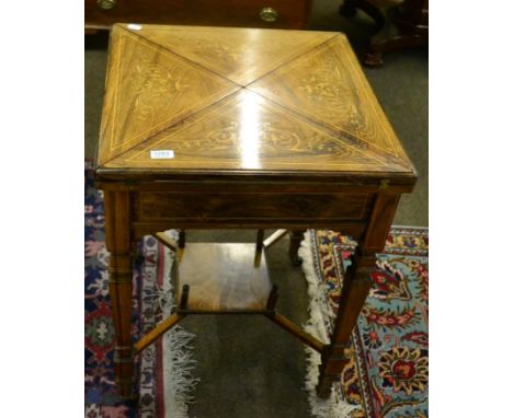 A 19th century envelope card table