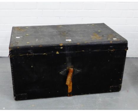 A vintage travel trunk