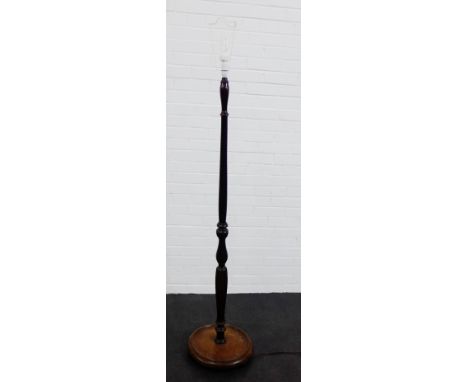 An oak standard lamp, 180cm
