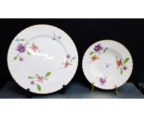 A collection of Royal Worcester 'Astley' patterned dinner wares to include six dinner plates and six large bowls, (12) 