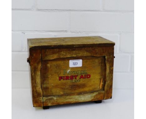 A vintage Paragon First Aid case and contents